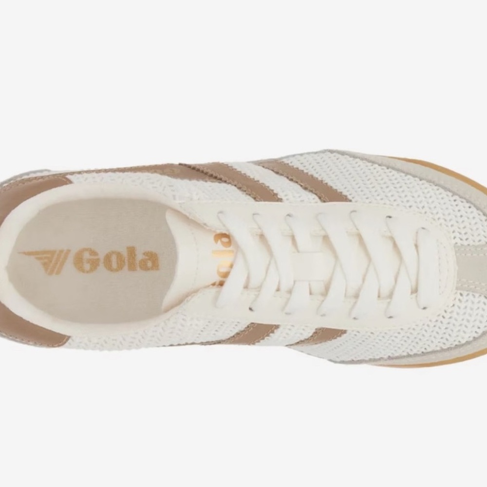 Gola Tornado Zephyr Woven Crochet Women’s Sneakers 7.5 Off White/Light Caramel - Picture 7 of 16